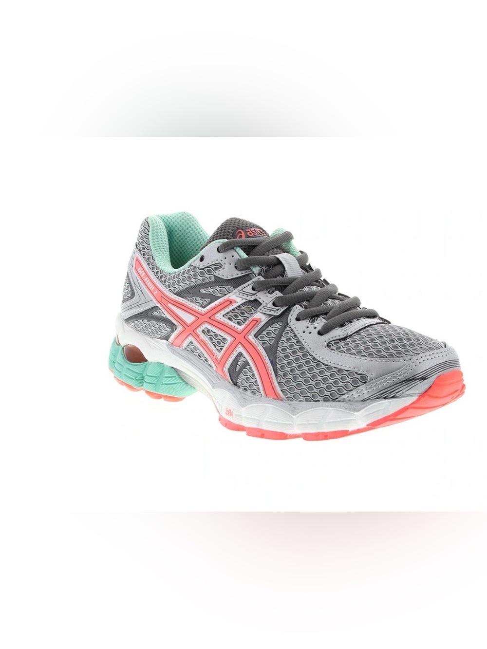 ASICS Women's Gel Flux 2 Gray Pink Teal Running Shoes Size US 7, EURO 38